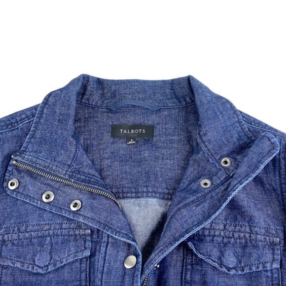 Talbots Jean Jacket Zip and Snap Front - Picture 2 of 6